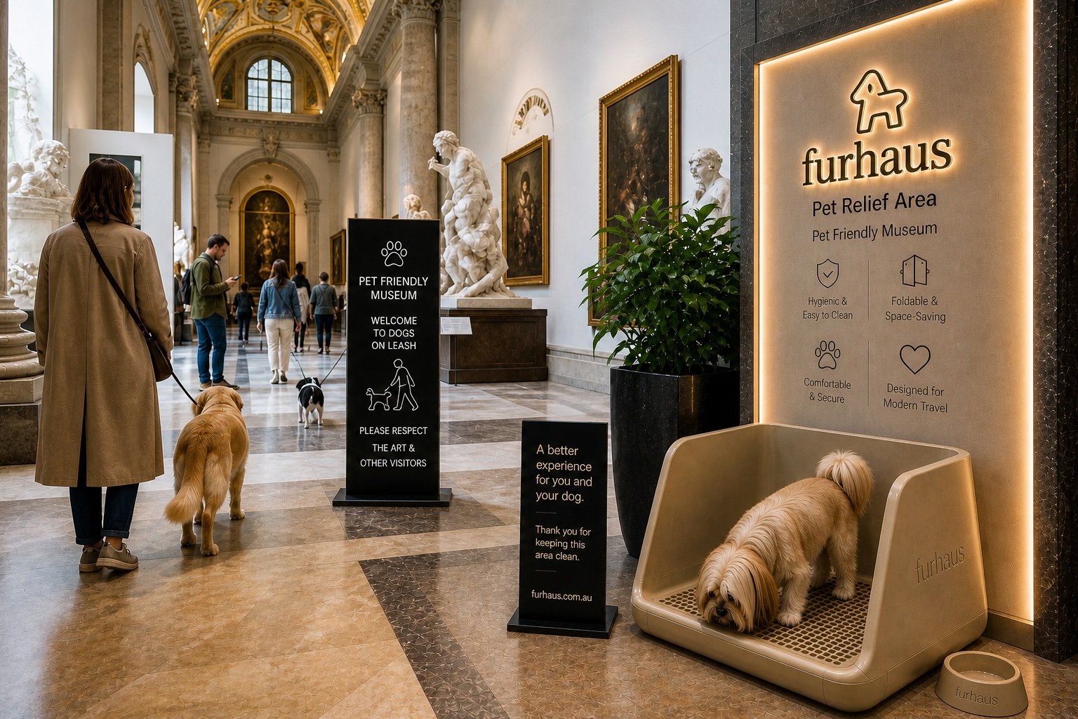 Furhaus Pet Relief Area at a pet-friendly museum